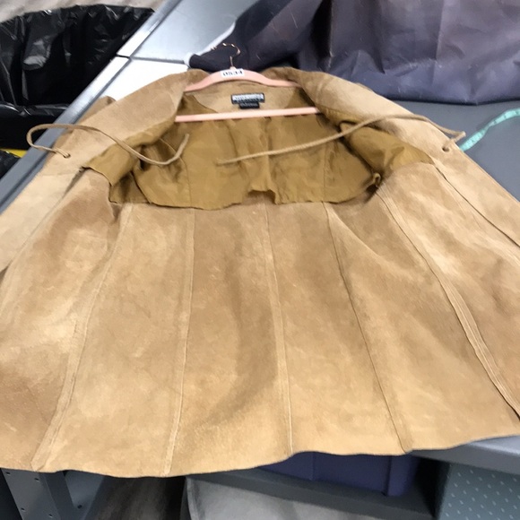 Wet Seal Boho Open Front Leather Suede Jacket - Picture 8 of 10